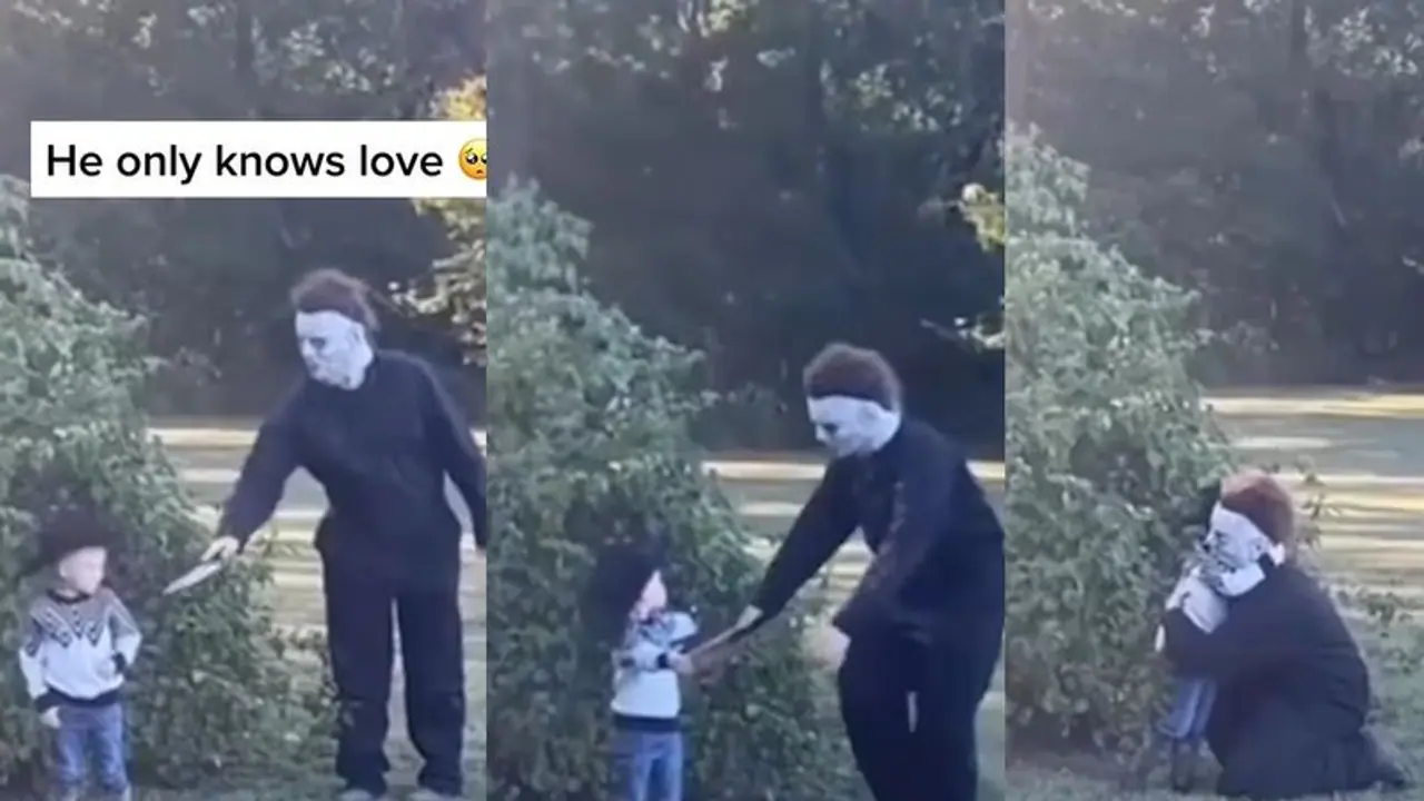 ದೆವ್ವ ದೆವ್ವ... ಓಡುವ ಬದಲು ಗಟ್ಟಿಯಾಗಿ ನಿಂತು ತಬ್ಬಿಕೊಂಡ ಪುಟಾಣಿ : ವಿಡಿಯೋ ವೈರಲ್