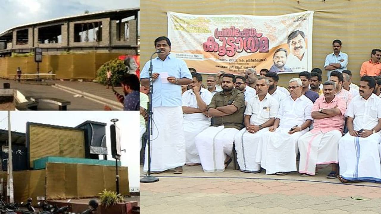 'എഎൻ ഷംസീറിന്‍റെ സഹോദരൻ എഎന്‍ ഷാഹിര്‍ കോഴിക്കോട് സൗത്ത് ബീച്ചില്‍ അനധികൃത നിർമാണം നടത്തി'; കോൺഗ്രസ് പ്രതിഷേധം