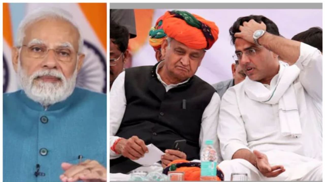 മോദി 'പ്രശംസയിൽ' പുകഞ്ഞ് രാജസ്ഥാന് കോണ്ഗ്രസ്, സച്ചിനെ പാര്ട്ടി അച്ചടക്കം ഓര്മ്മപ്പെടുത്തി ഗെലോട്ട് മോദി 'പ്രശംസയിൽ' പുകഞ്ഞ് രാജസ്ഥാന് കോണ്ഗ്രസ്, സച്ചിനെ പാര്ട്ടി അച്ചടക്കം ഓര്മ്മപ്പെടുത്തി ഗെലോട്ട്