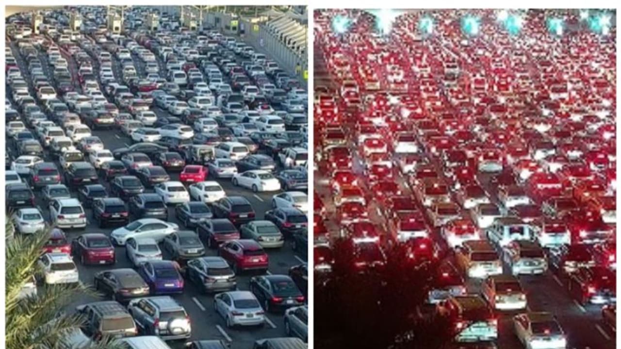 സൗദിക്കും ബഹ്റൈനും ഇടയിലെ കിങ് ഫഹദ് കോസ്വേയില് കുടുങ്ങിയത് ആയിരക്കണക്കിന് വാഹനങ്ങള് സൗദിക്കും ബഹ്റൈനും ഇടയിലെ കിങ് ഫഹദ് കോസ്വേയില് കുടുങ്ങിയത് ആയിരക്കണക്കിന് വാഹനങ്ങള്