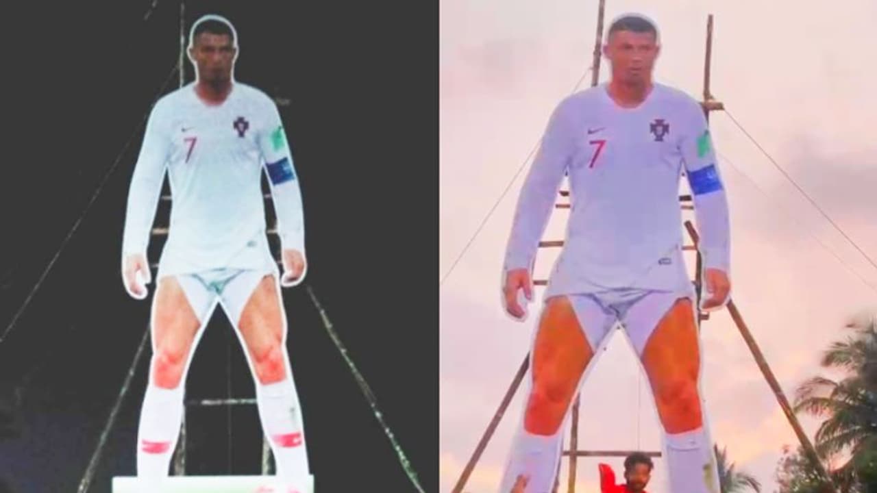 'നെയ്മറെ'യും പിന്തള്ളി 'സിആര് 7'; ക്രെയിന് ഉപയോഗിച്ച് സ്ഥാപിച്ച ക്രിസ്റ്റ്യാനോ കട്ടൌട്ടിന് ചെലവ് അരലക്ഷം 'നെയ്മറെ'യും പിന്തള്ളി 'സിആര് 7'; ക്രെയിന് ഉപയോഗിച്ച് സ്ഥാപിച്ച ക്രിസ്റ്റ്യാനോ കട്ടൌട്ടിന് ചെലവ് അരലക്ഷം