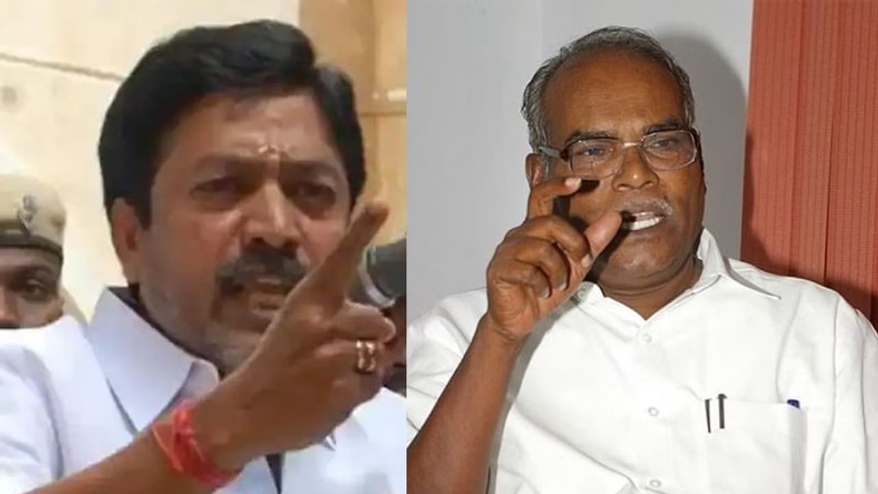 கோடிகளுக்கு விலைபோன கம்யூனிஸ்ட்.. திமுகவுக்கு ஜால்ரா அடிக்கும் பாலகிருஷ்ணன்.. சீறும் சி.வி.சண்முகம்..! கோடிகளுக்கு விலைபோன கம்யூனிஸ்ட்.. திமுகவுக்கு ஜால்ரா அடிக்கும் பாலகிருஷ்ணன்.. சீறும் சி.வி.சண்முகம்..!