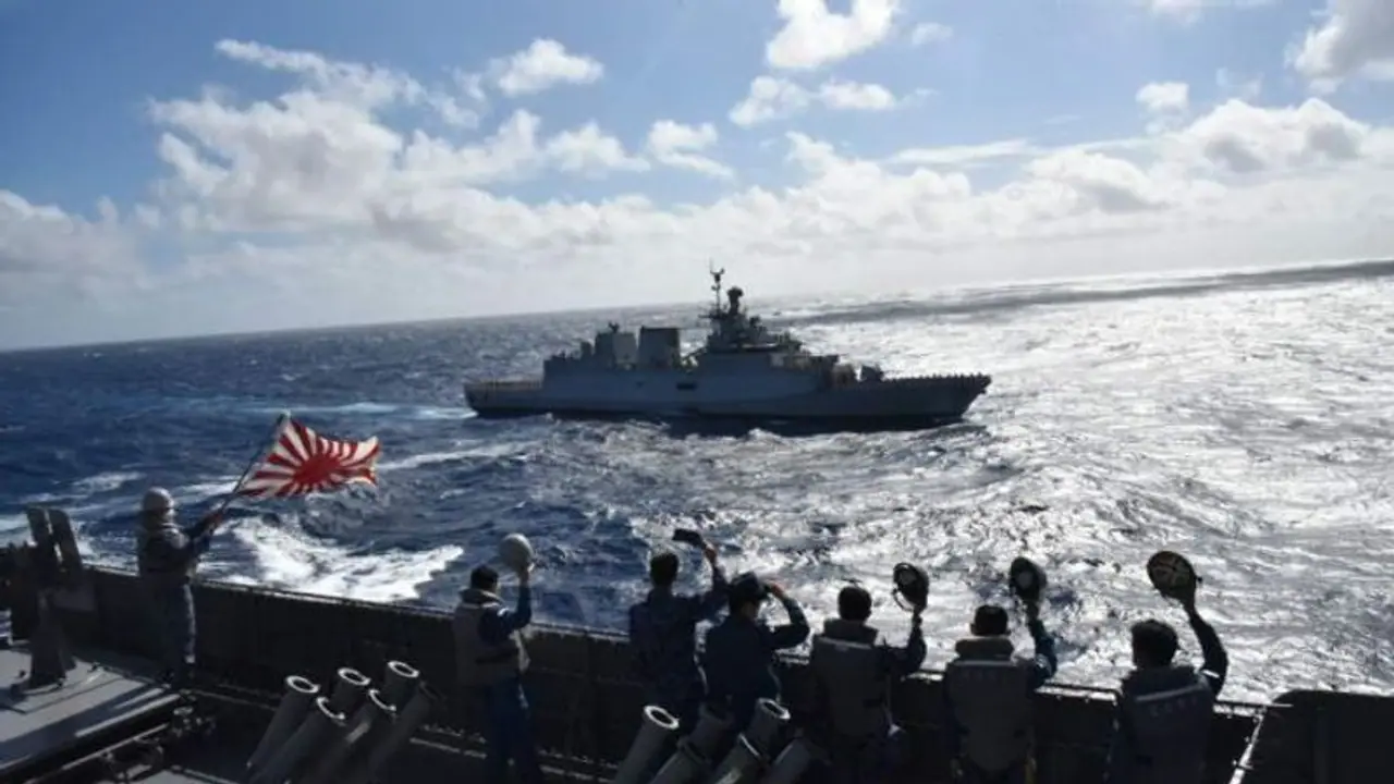 Indian warships in Japan's Yokosuka island for Malabar 2022 Indian warships in Japan's Yokosuka island for Malabar 2022