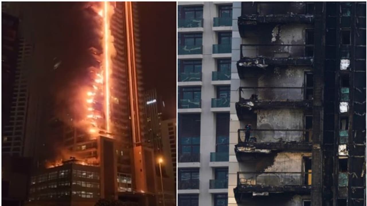 യുഎഇയില് മുപ്പത്തിയഞ്ച് നില കെട്ടിടത്തില് വന് തീപിടിത്തം യുഎഇയില് മുപ്പത്തിയഞ്ച് നില കെട്ടിടത്തില് വന് തീപിടിത്തം