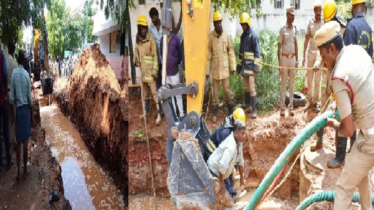 மதுரையில் பாதாள சாக்கடை பணியின் போது மண் சரிவு… ஒப்பந்த தொழிலாளர் பலி!! 