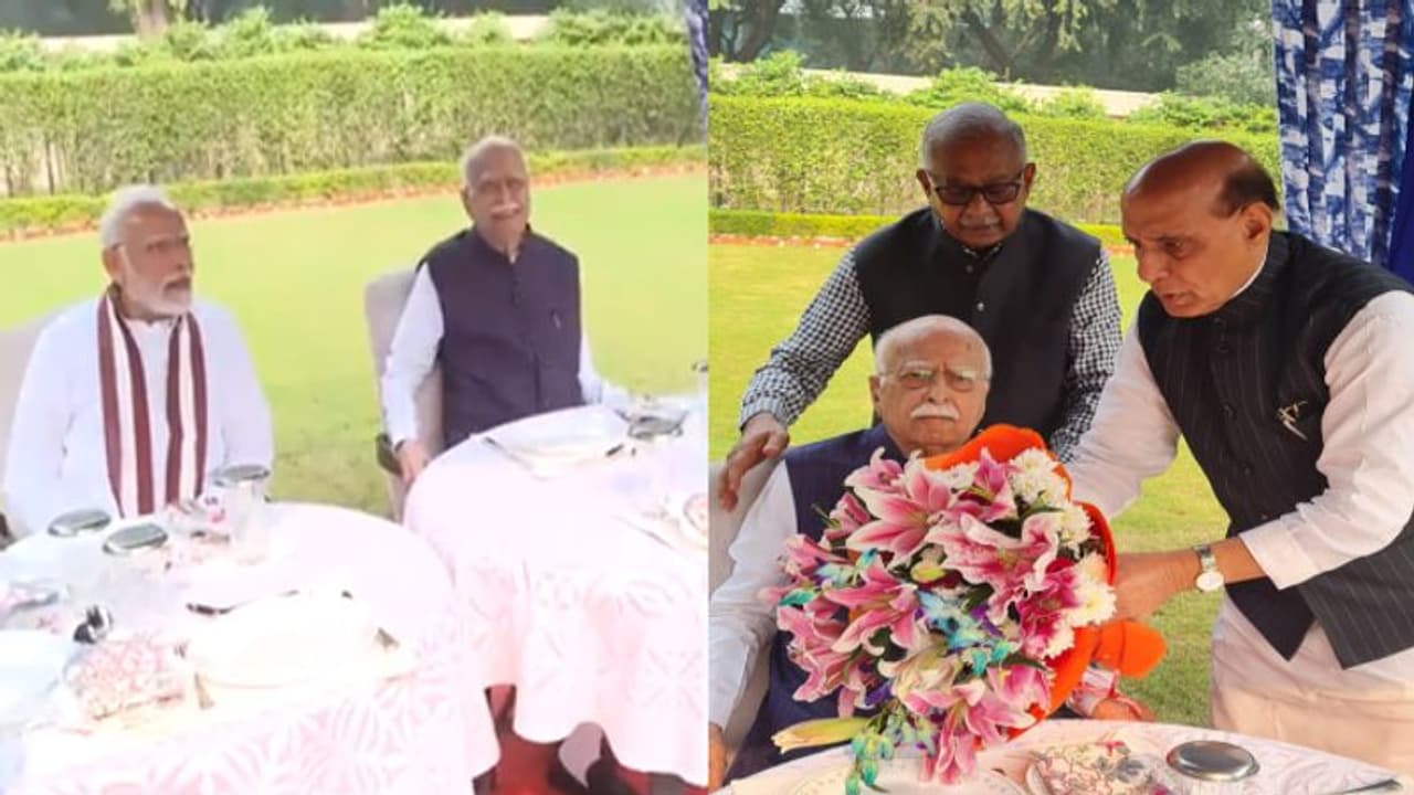 అద్వానీ పుట్టినరోజు.. ఇంటికెళ్లి శుభాకాంక్షలు తెలిపిన ప్రధాని మోదీ, రాజ్నాథ్ సింగ్.. అద్వానీ పుట్టినరోజు.. ఇంటికెళ్లి శుభాకాంక్షలు తెలిపిన ప్రధాని మోదీ, రాజ్నాథ్ సింగ్..