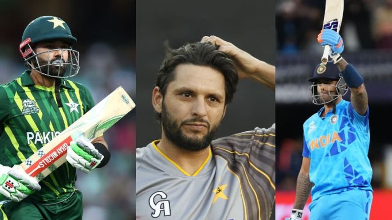 ടി20 ലോകകപ്പ്: 'അവന് കളി അറിയാം, റിസ്വാന് കണ്ടു പഠിക്കട്ടെ'; സൂര്യകുമാറിനെക്കുറിച്ച് അഫ്രീദി ടി20 ലോകകപ്പ്: 'അവന് കളി അറിയാം, റിസ്വാന് കണ്ടു പഠിക്കട്ടെ'; സൂര്യകുമാറിനെക്കുറിച്ച് അഫ്രീദി