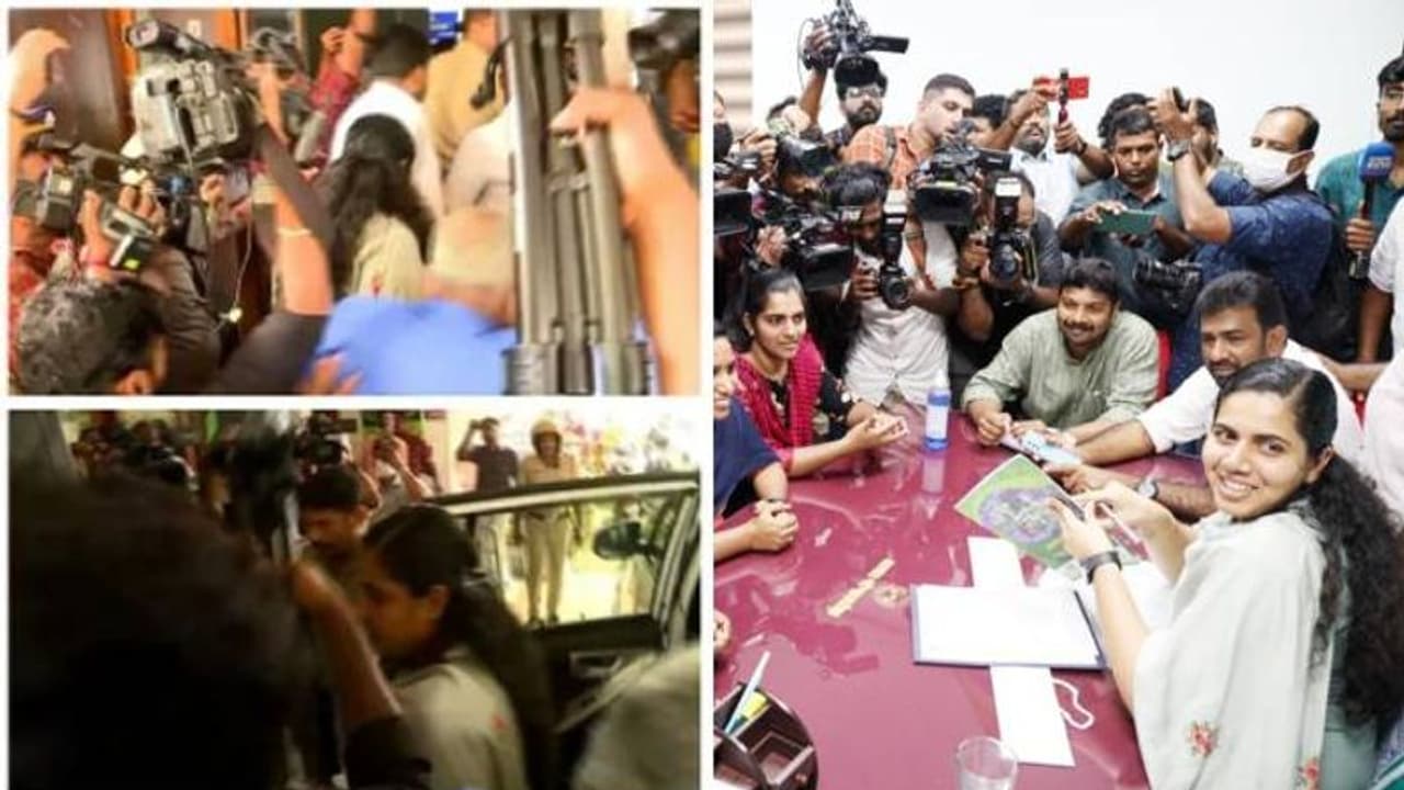 നിയമനക്കത്ത് വിവാദത്തിലെ പ്രതിഷേധത്തിനിടെ മേയർ ഓഫിസിലെത്തിയത് കനത്ത പൊലീസ് കാവലിൽ,കവചമൊരുക്കി സിപിഎമ്മും