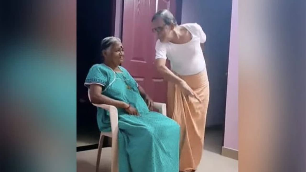 'ഭാര്യക്കായി പ്രേമപൂര്‍വം'; എഴുപതുകാരന്‍റെ ഡാൻസ് വൈറലാകുന്നു
