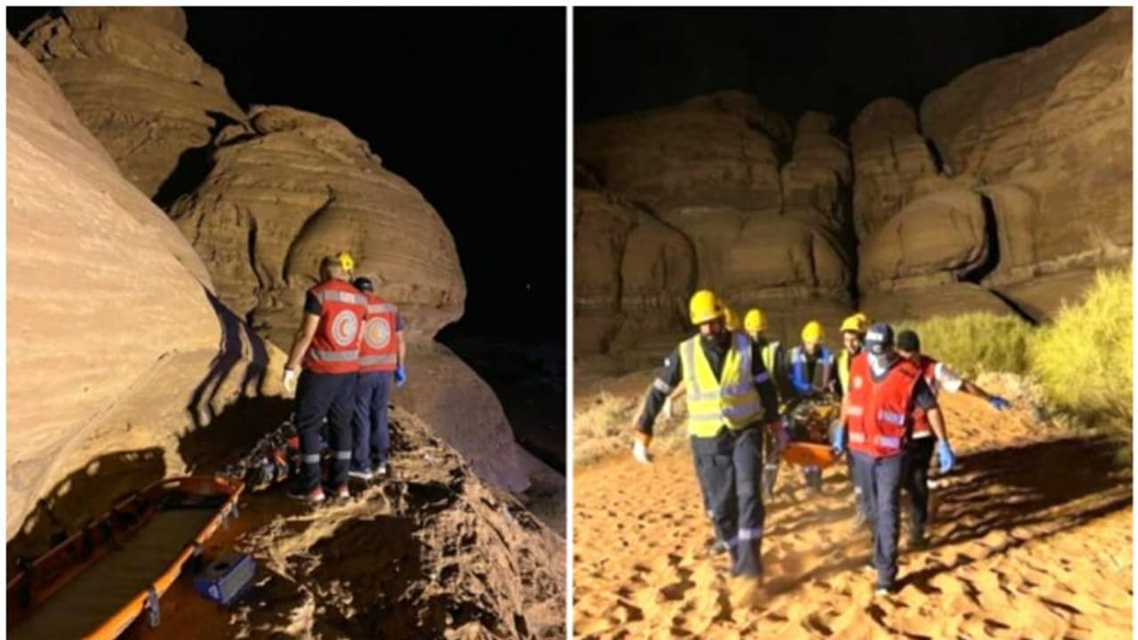 സൗദി അറേബ്യയില്‍ മലമുകളിൽ നിന്നു വീണ യുവാവിനെ റെഡ് ക്രെസന്റ് സംഘം രക്ഷപ്പെടുത്തി