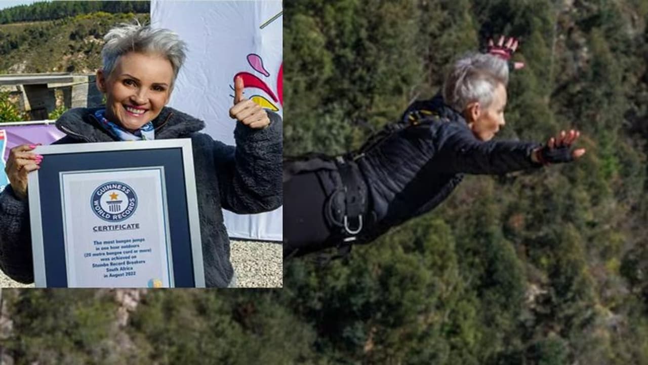 ಶಭಾಷ್ ಲಿಂಡಾ... ಒಂದು ಗಂಟೆಯಲ್ಲಿ 23 ಬಾರಿ ಬಂಗಿ ಜಂಪ್ ಮಾಡಿದ 50ರ ನಾರಿ