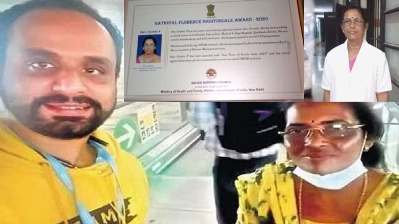 ವಿಮಾನದಲ್ಲಿ ಯೋಧನಿಗೆ ಹೃದಯಾಘಾತ; ಪ್ರಾಣ ಉಳಿಸಿದ ಕೇರಳದ 'ಫ್ಲಾರೆನ್ಸ್ ನೈಟಿಂಗೇಲ್' ಪಿ.ಗೀತಾ ವಿಮಾನದಲ್ಲಿ ಯೋಧನಿಗೆ ಹೃದಯಾಘಾತ; ಪ್ರಾಣ ಉಳಿಸಿದ ಕೇರಳದ 'ಫ್ಲಾರೆನ್ಸ್ ನೈಟಿಂಗೇಲ್' ಪಿ.ಗೀತಾ