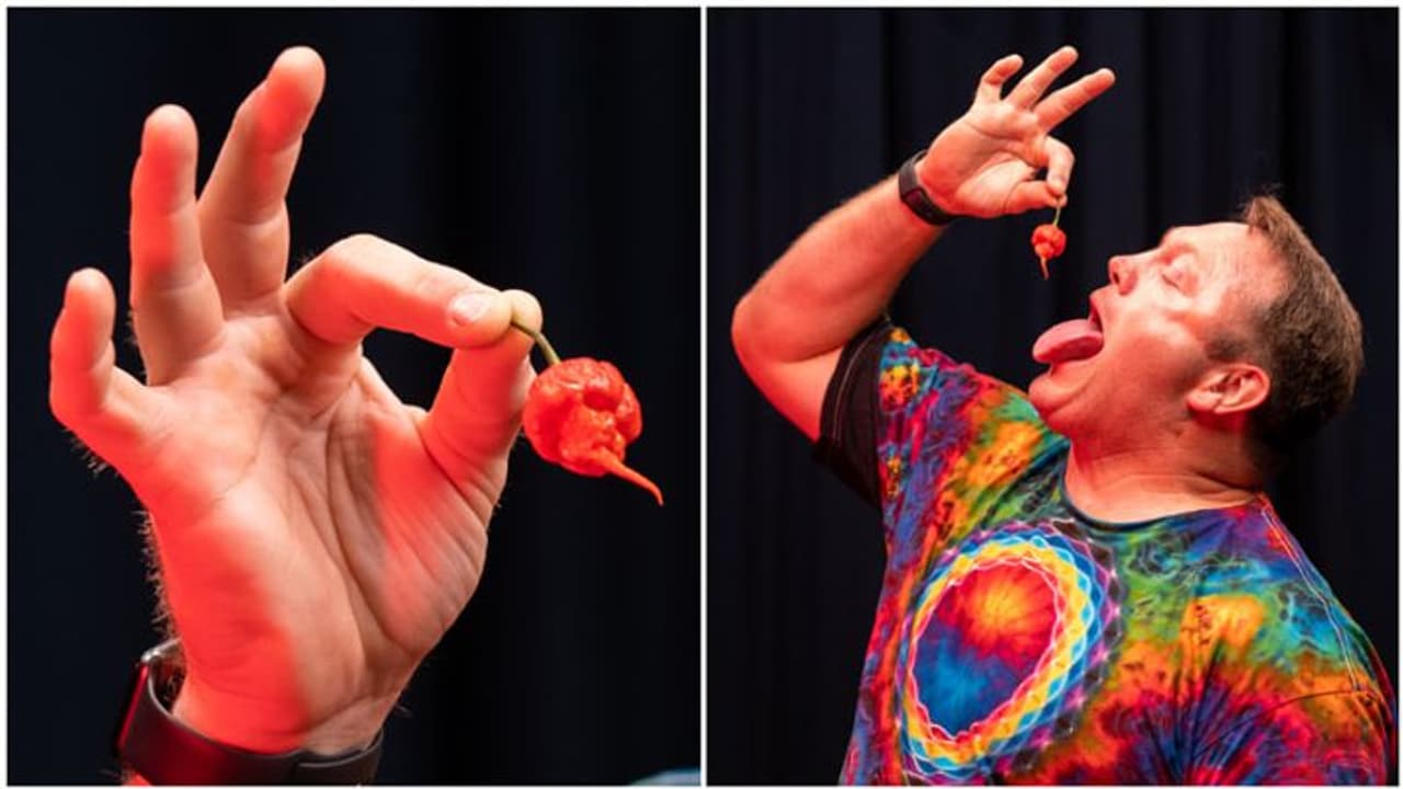 दुनिया की सबसे तीखी मिर्च के 10 पीस खाकर बनाया वर्ल्ड रिकॉर्ड, जानें एक ही मिर्ची कितनी ज्यादा खतरनाक दुनिया की सबसे तीखी मिर्च के 10 पीस खाकर बनाया वर्ल्ड रिकॉर्ड, जानें एक ही मिर्ची कितनी ज्यादा खतरनाक