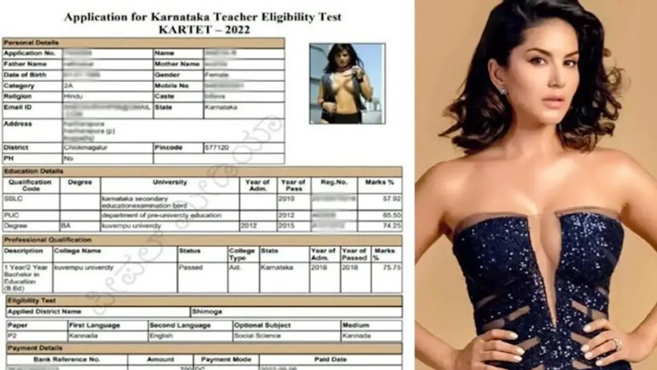 Sunny Leone's photo on Karnataka TET Exam Hall Ticket? Check out the VIRAL admit card