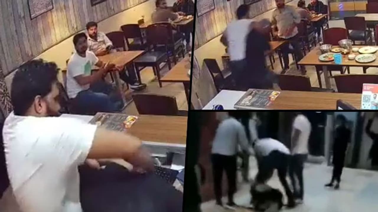 Watch: Three men in Greater Noida assault restaurant employee over long wait for food Watch: Three men in Greater Noida assault restaurant employee over long wait for food