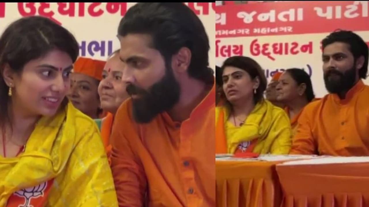 ബിജെപിക്കായി മത്സരിക്കുന്ന ഭാര്യയ്ക്ക് വേണ്ടി പ്രചാരണത്തിന് ഇറങ്ങി രവീന്ദ്ര ജഡേജ