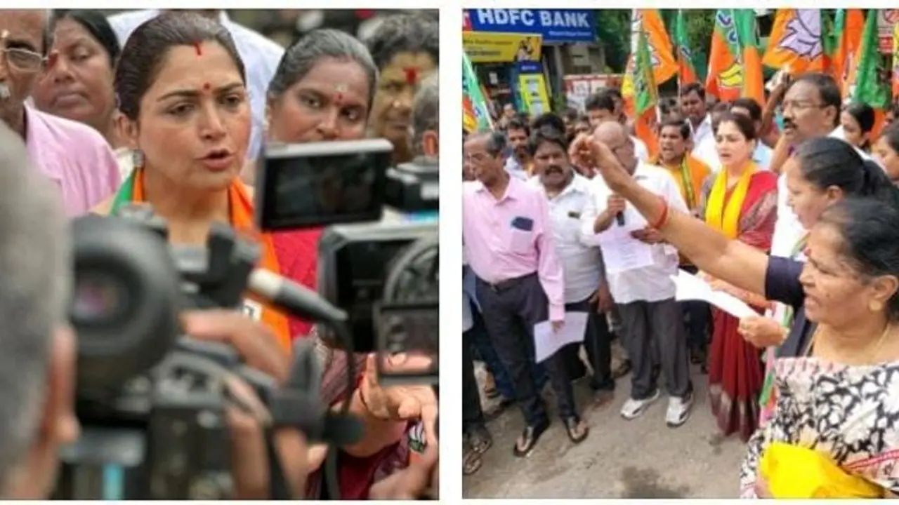 செய்வதையெல்லாம் செய்துவிட்டு மத்திய அரசு மீது பழி போடும் திமுக..! இறங்கி அடிக்கும் குஷ்பு செய்வதையெல்லாம் செய்துவிட்டு மத்திய அரசு மீது பழி போடும் திமுக..! இறங்கி அடிக்கும் குஷ்பு