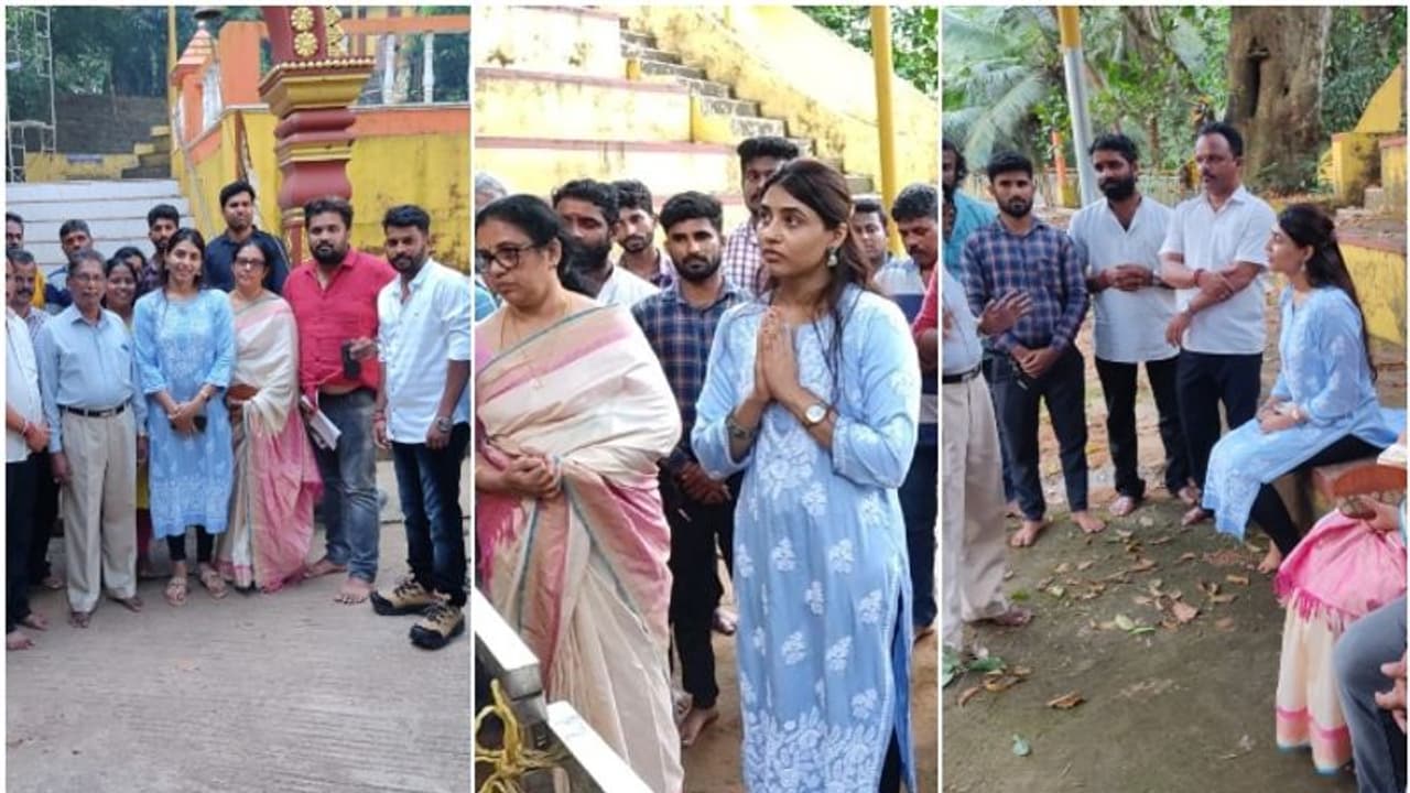 ಕಟೀಲು ದೇವಸ್ಥಾನಕ್ಕೆ ಭೇಟಿ ನೀಡಿದ 'ಕಾಂತಾರ' ನಟಿ ಸಪ್ತಮಿ; ಸೆಲ್ಫಿಗಾಗಿ ಮುಗಿಬಿದ್ದ ಫ್ಯಾನ್ಸ್ ಕಟೀಲು ದೇವಸ್ಥಾನಕ್ಕೆ ಭೇಟಿ ನೀಡಿದ 'ಕಾಂತಾರ' ನಟಿ ಸಪ್ತಮಿ; ಸೆಲ್ಫಿಗಾಗಿ ಮುಗಿಬಿದ್ದ ಫ್ಯಾನ್ಸ್