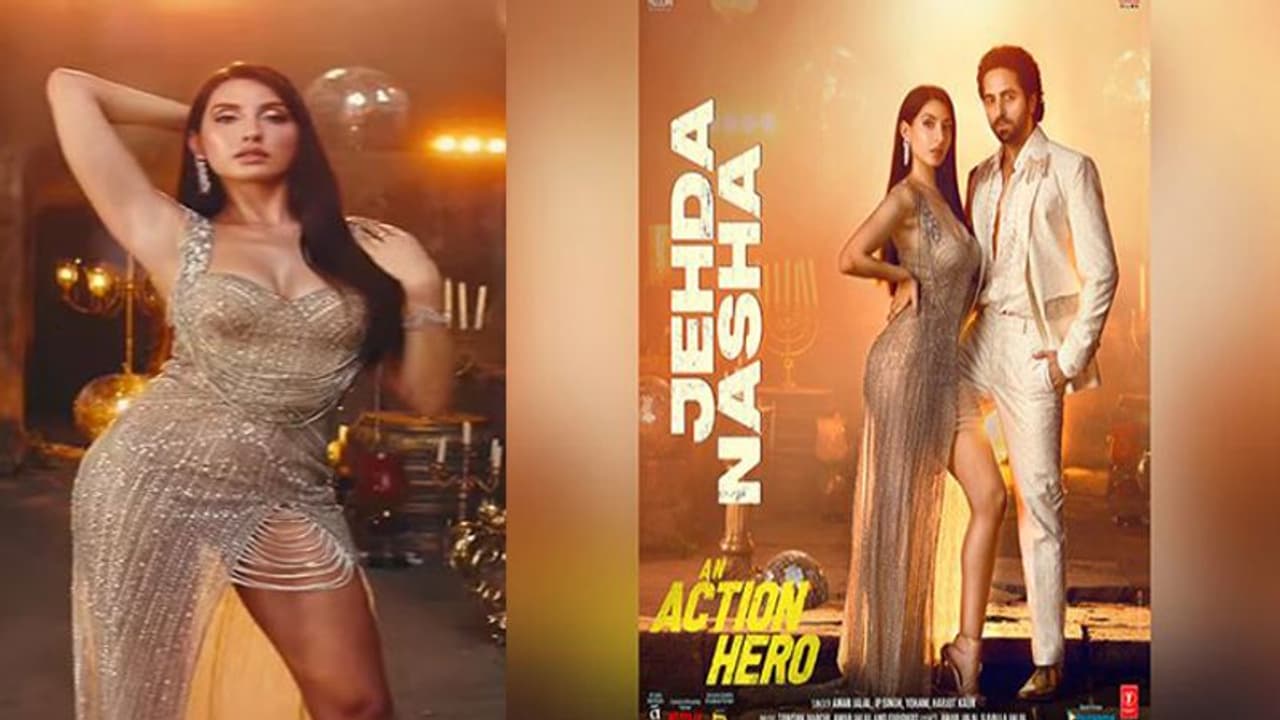 An Action Hero: आयुष्मान खुराना के साथ आइटम नंबर में नोरा फतेही ने लूट ली महफिल, 'Jehda Nasha' रिलीज