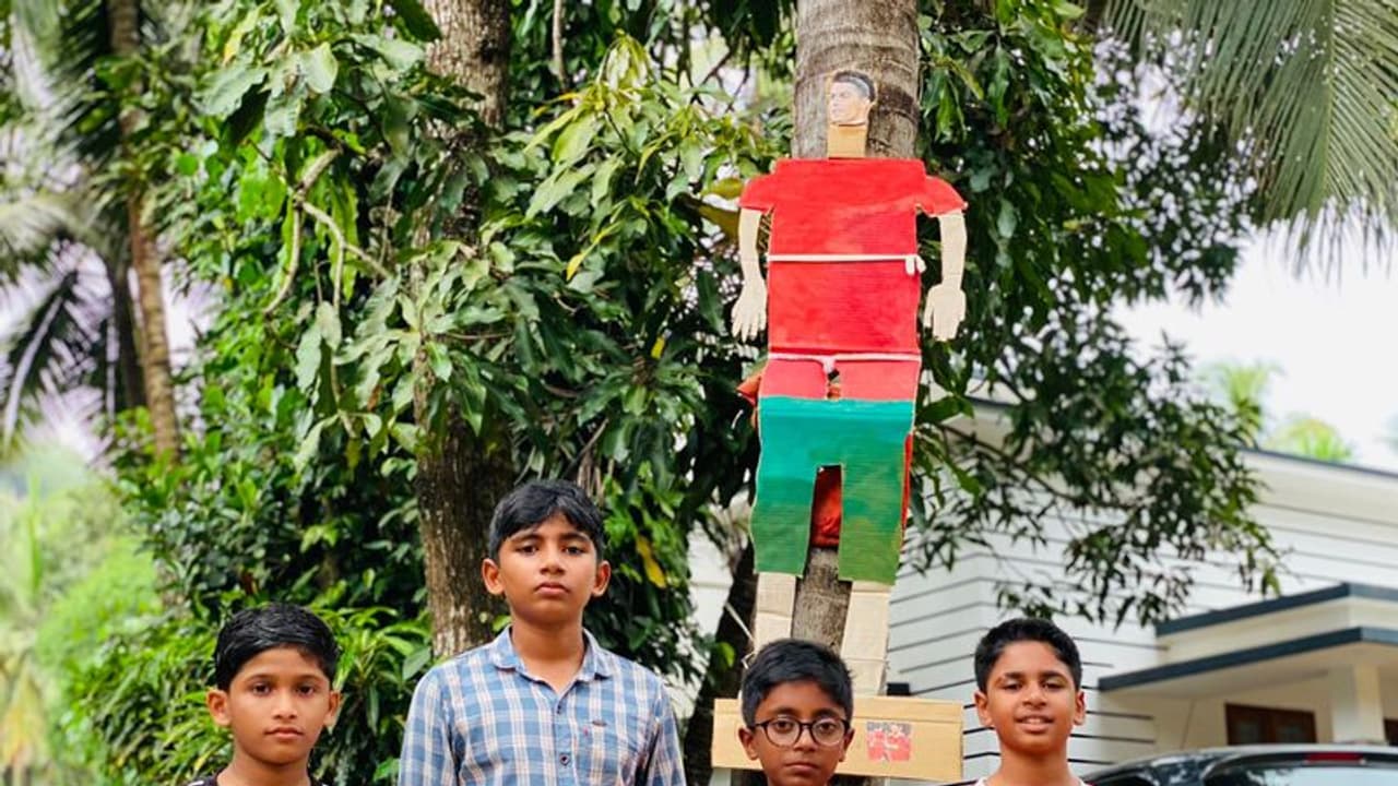  ഒരു രൂപ പോലും ചെലവില്ലാതെ ക്രിസ്റ്റ്യാനോയുടെ കട്ടൗട്ട്, സാമൂഹ മാധ്യമങ്ങളിൽ താരമായി ഈ ചങ്ങാതിമാര്‍