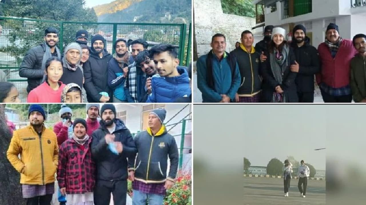 ಮಗಳೊಂದಿಗೆ ಕೈಂಚಿ ಧಾಮಕ್ಕೆ ಭೇಟಿ ನೀಡಿದ ವಿರುಷ್ಕಾ ಜೋಡಿ: ಅಭಿಮಾನಿಗಳೊಂದಿಗೆ ಫೋಸ್