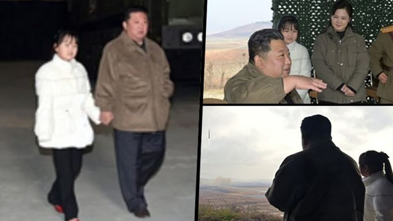മകളുമായി ആദ്യമായി പൊതുവേദിയില് പ്രത്യക്ഷപ്പെട്ട് കിം ജോങ് ഉൻ മകളുമായി ആദ്യമായി പൊതുവേദിയില് പ്രത്യക്ഷപ്പെട്ട് കിം ജോങ് ഉൻ