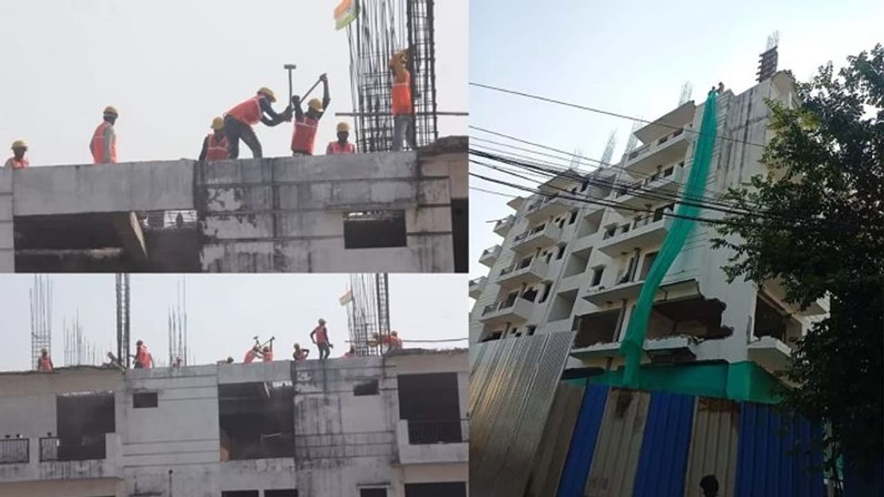 लखनऊ: पुलिस बल के बीच यजदान बिल्डिंग के ध्वस्तीकरण की कार्रवाई फिर हुई शुरू, फ्लैट मालिकों को नहीं मिली राहत