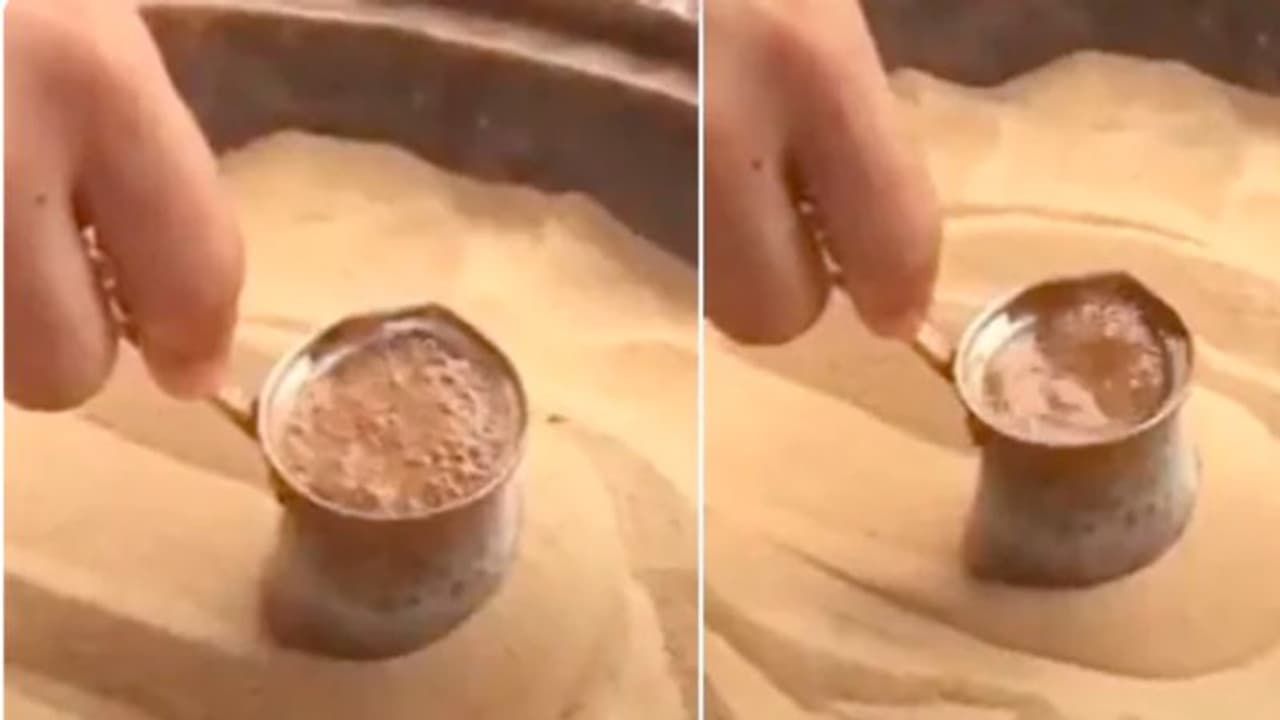 ചുട്ടുപഴുത്ത മണ്ണിന് മുകളില് തിളച്ച് പൊങ്ങുന്ന കോഫി; വൈറലായി വീഡിയോ ചുട്ടുപഴുത്ത മണ്ണിന് മുകളില് തിളച്ച് പൊങ്ങുന്ന കോഫി; വൈറലായി വീഡിയോ