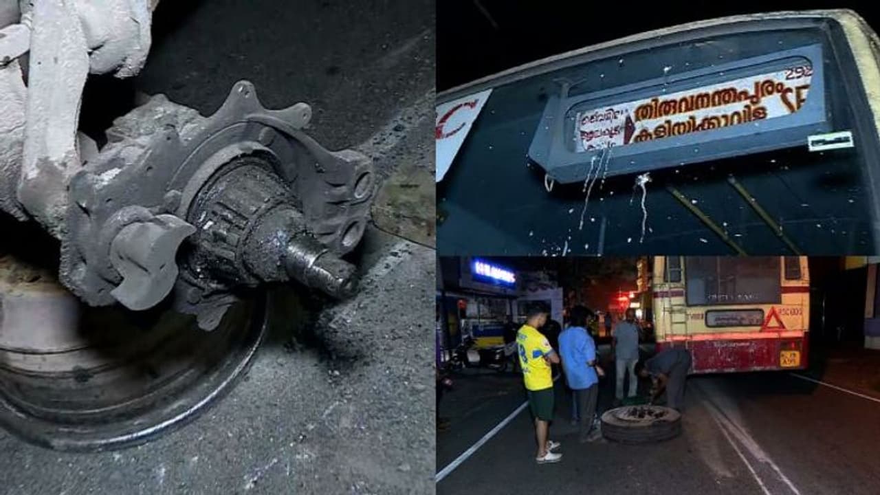 കെഎസ്ആർടിസി ബസിന്‍റെ ടയർ ഊരിതെറിച്ച സംഭവം; 4 കെഎസ്ആർടിസി ജീവനക്കാർക്ക് സസ്പെൻഷൻ