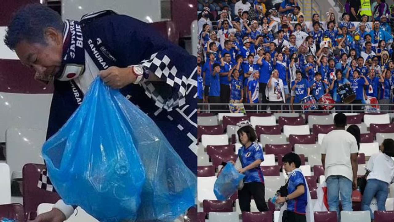 മിന്നുന്ന വിജയത്തിനു മാത്രമല്ല ജപ്പാന് കയ്യടി; ഗാലറി വൃത്തിയാക്കി ജാപ്പനീസ് ആരാധകര് മിന്നുന്ന വിജയത്തിനു മാത്രമല്ല ജപ്പാന് കയ്യടി; ഗാലറി വൃത്തിയാക്കി ജാപ്പനീസ് ആരാധകര്