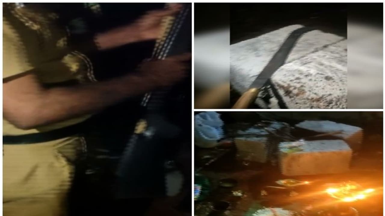 ആളൊഴിഞ്ഞ പറമ്പിൽ അർധരാത്രിയിൽ പൂജ; പൂജാരിയിൽ നിന്ന് എയർ ഗണ്ണും കത്തിയും കോടാലിയും കണ്ടെത്തി