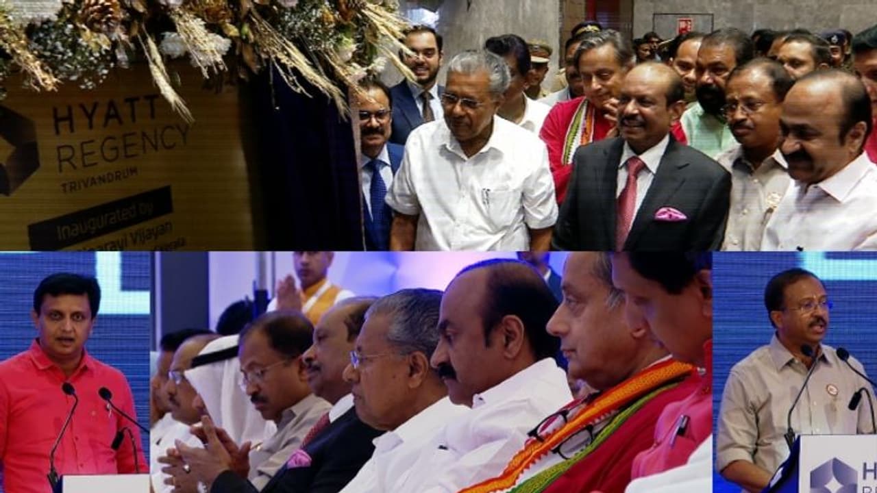 തിരുവനന്തപുരം ലുലു ഹയാത്ത് ഉദ്ഘാടന വേദിയിൽ കൊമ്പു കോര്ത്ത് മന്ത്രിമാര്; വേദിയിലും അകലമിട്ട് സതീശനും തരൂരും തിരുവനന്തപുരം ലുലു ഹയാത്ത് ഉദ്ഘാടന വേദിയിൽ കൊമ്പു കോര്ത്ത് മന്ത്രിമാര്; വേദിയിലും അകലമിട്ട് സതീശനും തരൂരും