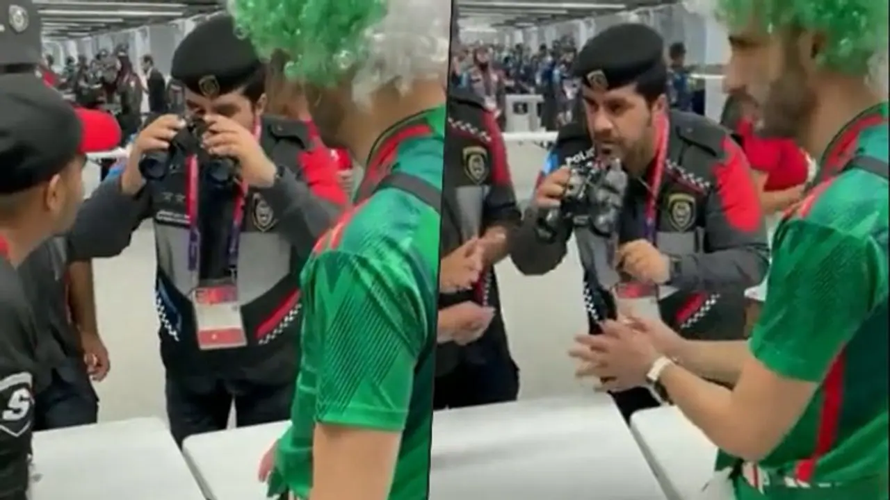 Mexico fan smuggles alcohol into Qatar World Cup 2022 stadium in binoculars; Twitterati say 'Cheers' Mexico fan smuggles alcohol into Qatar World Cup 2022 stadium in binoculars; Twitterati say 'Cheers'