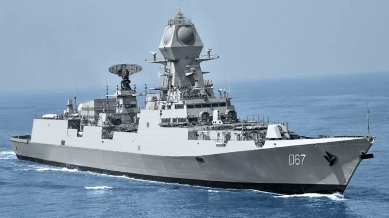 Navy takes delivery of 2nd Project 15B stealth destroyer Mormugao Navy takes delivery of 2nd Project 15B stealth destroyer Mormugao
