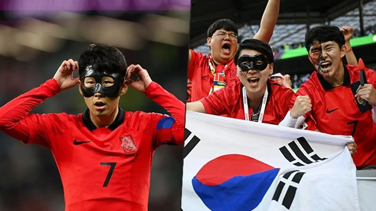 South Koreans salute 'superhero' Son Heung min's grit by donning Zorro like mask at Qatar World Cup 2022 South Koreans salute 'superhero' Son Heung min's grit by donning Zorro like mask at Qatar World Cup 2022