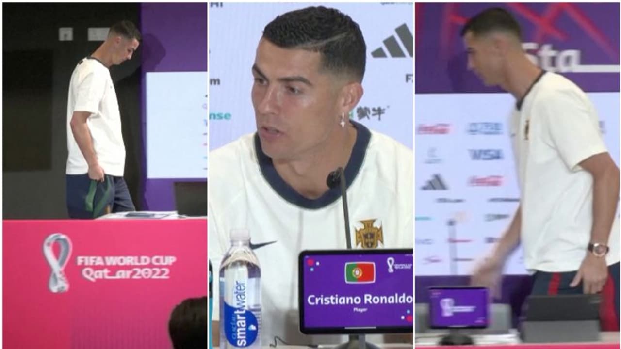 വെറും 132 സെക്കന്‍റ് മാത്രം; ദേ വന്നൂ, ദാ പോയി! റൊണാള്‍ഡോയെ അസ്വസ്ഥപ്പെടുത്തി ചോദ്യങ്ങള്‍