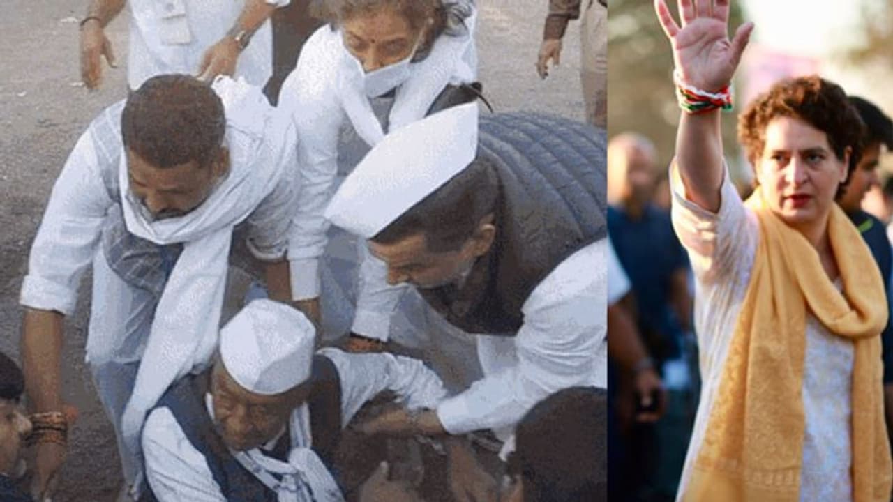 MP में 'Bharat Jodo Yatra' को लगा धक्का, अराजक माहौल होने से दिग्विजय सिंह जमीन पर गिरे, प्रियंका दिल्ली लौटीं MP में 'Bharat Jodo Yatra' को लगा धक्का, अराजक माहौल होने से दिग्विजय सिंह जमीन पर गिरे, प्रियंका दिल्ली लौटीं