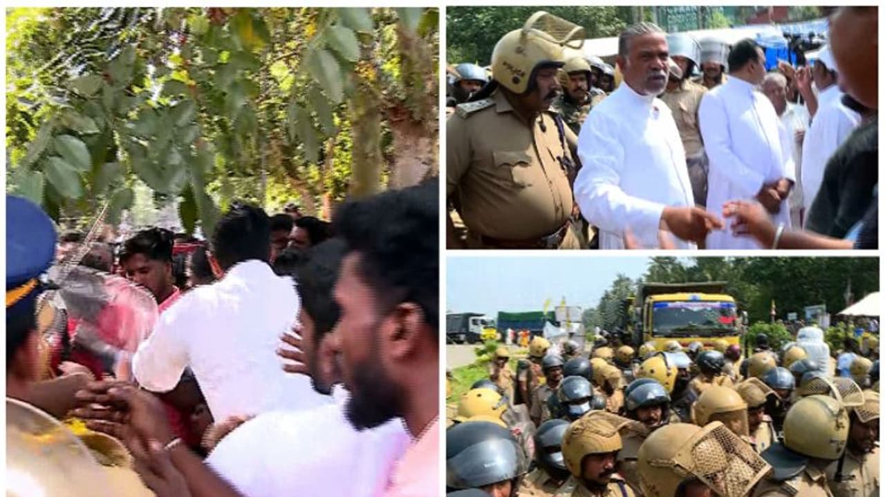 വിഴിഞ്ഞം തുറമുഖ നിര്‍മ്മാണം ഇന്ന് വീണ്ടും തുടങ്ങാൻ അദാനി, സ്ഥലത്ത് സംഘ‍ർ‍ഷാവസ്ഥ, വൻ പൊലീസ് സന്നാഹം