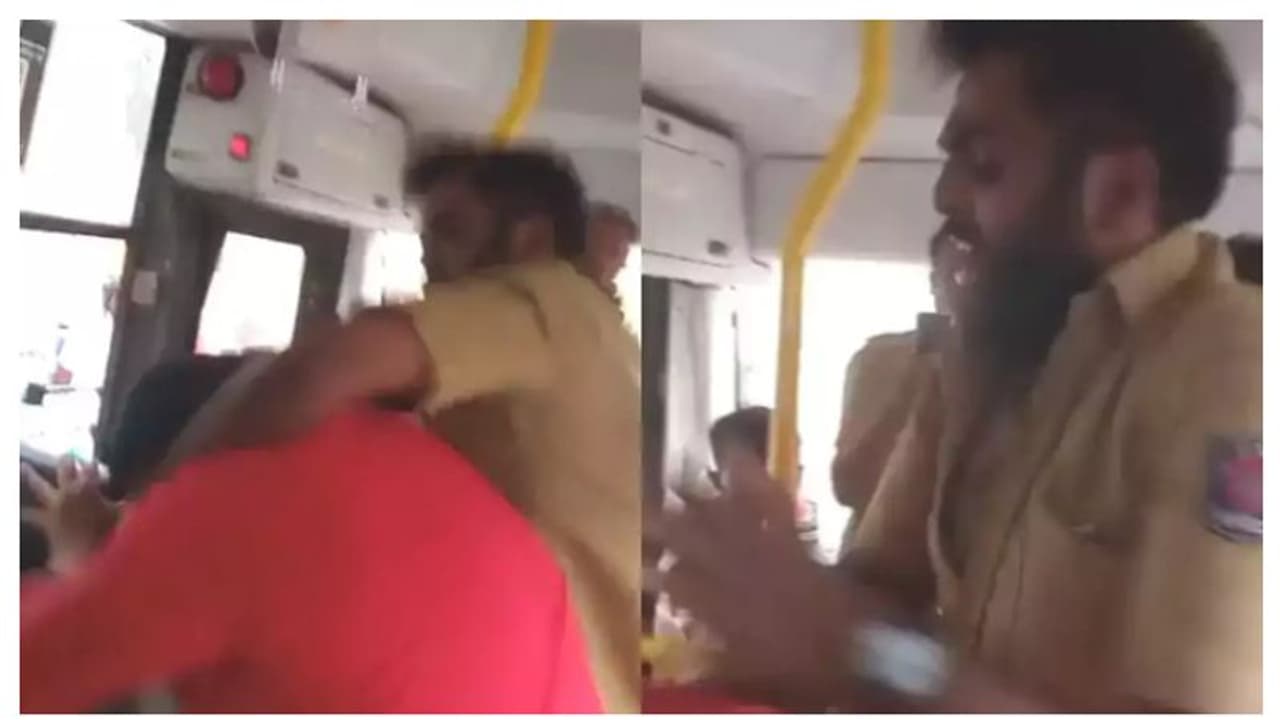 ഓവര്‍ടേക്കിനെച്ചൊല്ലി തർക്കം; ബൈക്ക് യാത്രികനെ ക്രൂരമായി മർദ്ദിച്ച് ബസ് ഡ്രൈവർ വീഡിയോ