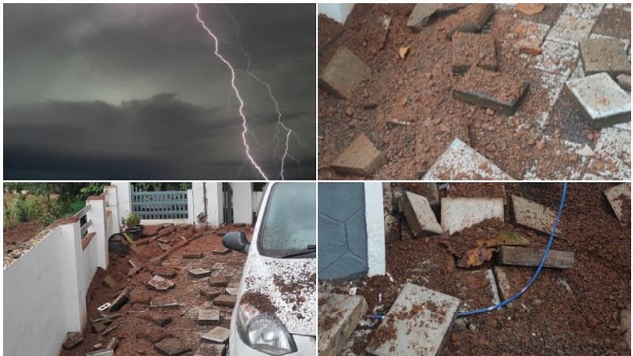 കോട്ടയത്ത് മഴ; ഇടിവെട്ടേറ്റ് ഇരുനില വീട് തകർന്നു, വീടിനകത്തെ വൈദ്യുതി ബന്ധം മുഴുവനും കത്തി
