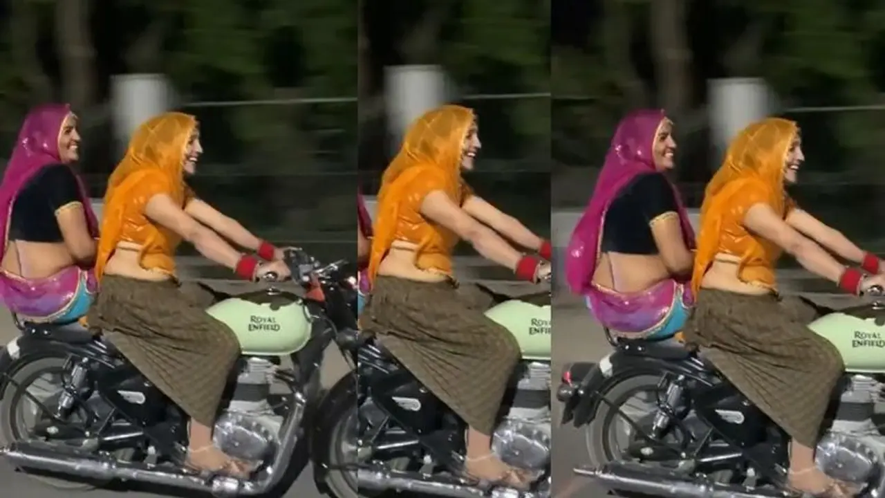 ಬುಲೆಟ್ ಏರಿ ಸಾರಿಯುಟ್ಟ ನಾರಿಯರ ಜಬರ್‌ದಸ್ತ್ ಸವಾರಿ: ವೈರಲ್ ವಿಡಿಯೋ 