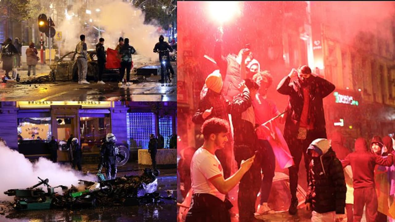 മൊറോക്കോയോട് ഞെട്ടിക്കുന്ന തോല്‍വി; ബ്രസല്‍സ് കലാപഭൂമിയാക്കി ബെല്‍ജിയം ആരാധകര്‍