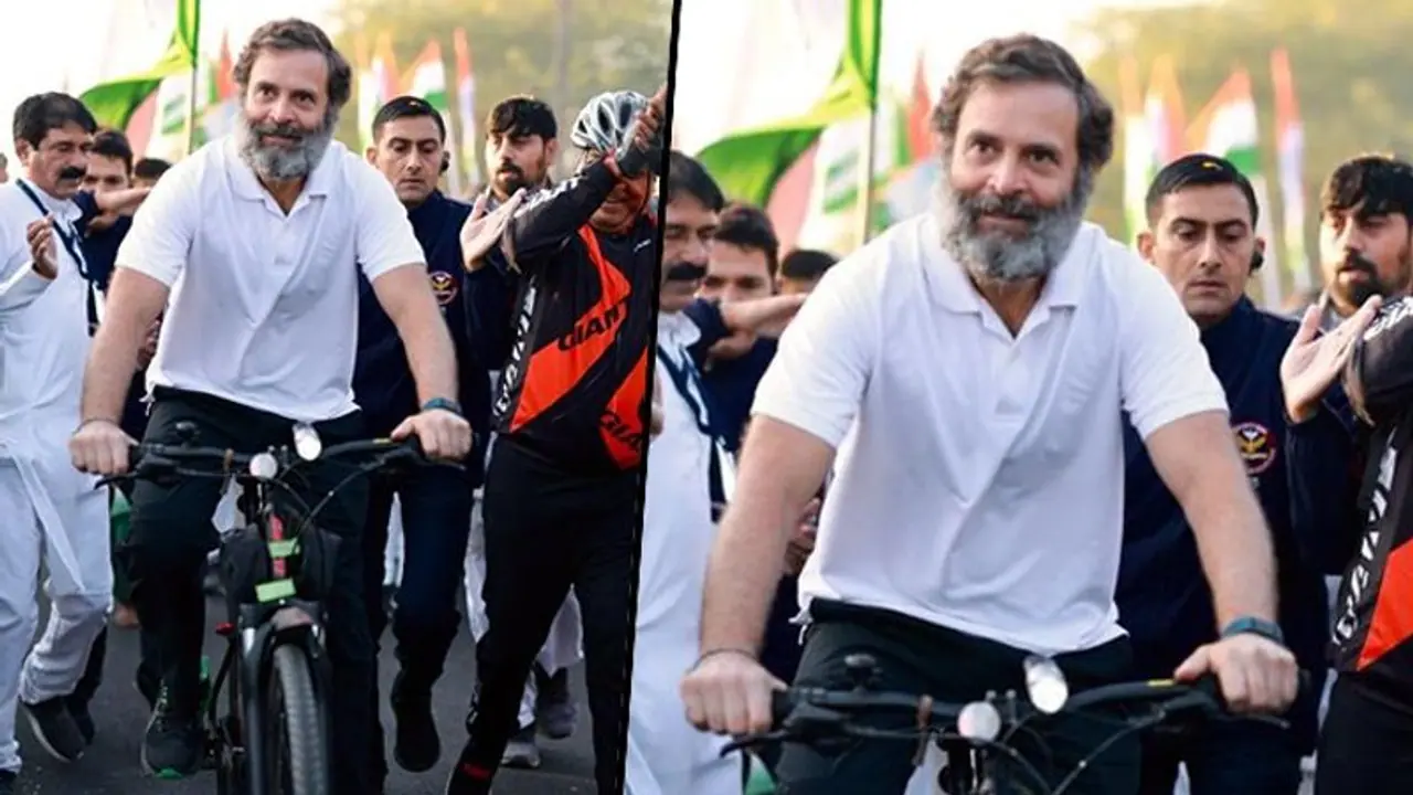 Bharat Jodo Yatra: Day after bike ride, Rahul Gandhi cycles in Madhya Pradesh Bharat Jodo Yatra: Day after bike ride, Rahul Gandhi cycles in Madhya Pradesh