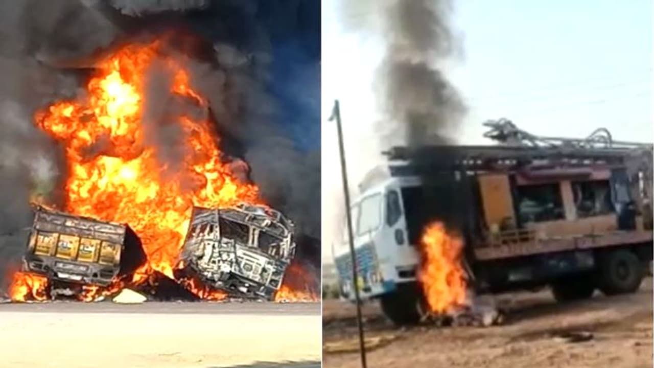 राजस्थान में हुए दर्दनाक सड़क हादसेः मदद पहुंचती उससे पहले ही साथ ले गई मौत, 4 जिंदा जले, कई अस्पताल में भर्ती राजस्थान में हुए दर्दनाक सड़क हादसेः मदद पहुंचती उससे पहले ही साथ ले गई मौत, 4 जिंदा जले, कई अस्पताल में भर्ती