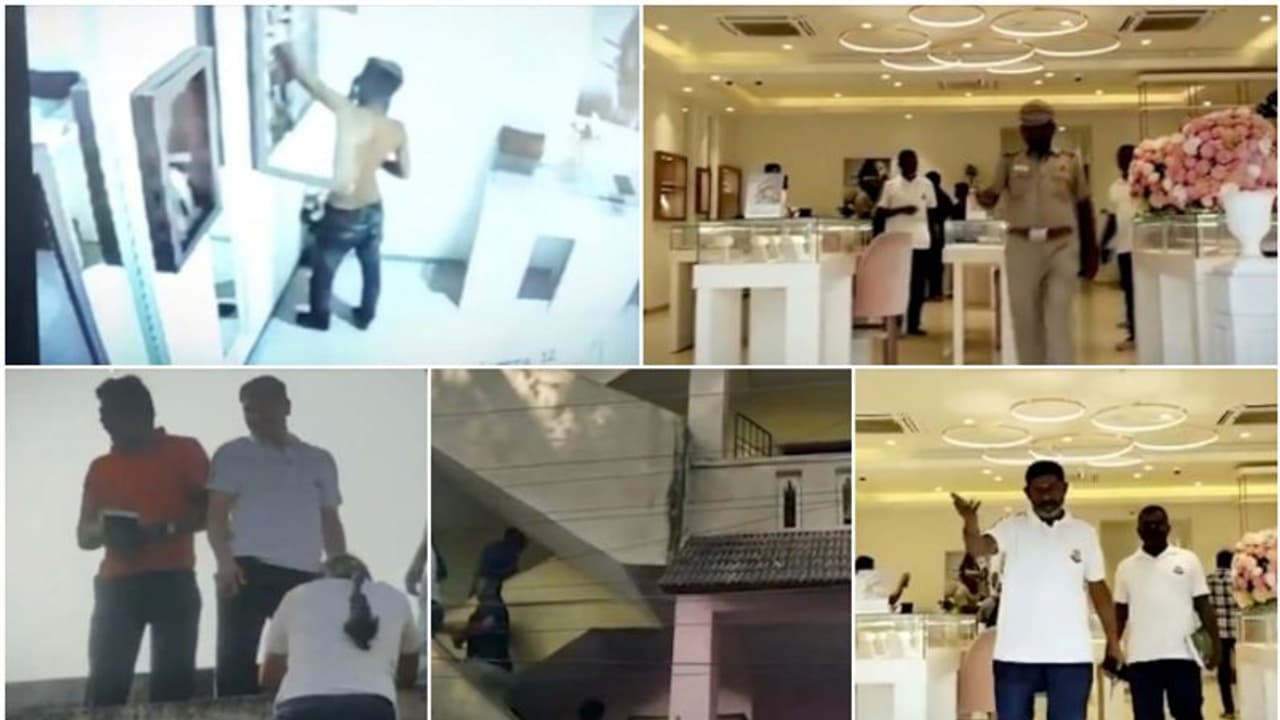 ലിഫ്റ്റിനരികിലെ ദ്വാരം വഴി ജ്വല്ലറിയിൽ കയറി വൻ മോഷണം; പ്രദേശം അടച്ചിട്ട് റെയ്ഡ്, 2 മണിക്കൂറിൽ പ്രതികളെ പൊക്കി ലിഫ്റ്റിനരികിലെ ദ്വാരം വഴി ജ്വല്ലറിയിൽ കയറി വൻ മോഷണം; പ്രദേശം അടച്ചിട്ട് റെയ്ഡ്, 2 മണിക്കൂറിൽ പ്രതികളെ പൊക്കി