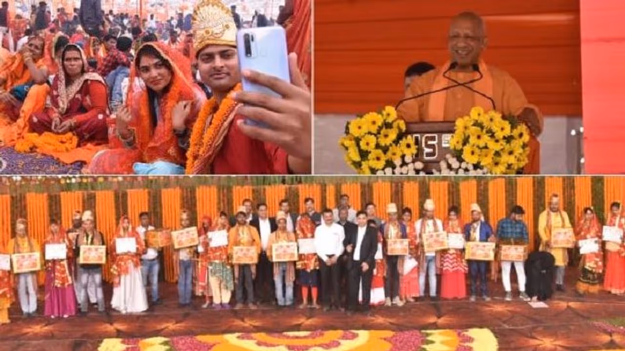 गोरखपुर: 1000 से अधिक जोड़ों ने थामे एक दूजे के हाथ, CM योगी ने दिया आशीर्वाद, बोले दहेज को करना है समाप्त गोरखपुर: 1000 से अधिक जोड़ों ने थामे एक दूजे के हाथ, CM योगी ने दिया आशीर्वाद, बोले दहेज को करना है समाप्त