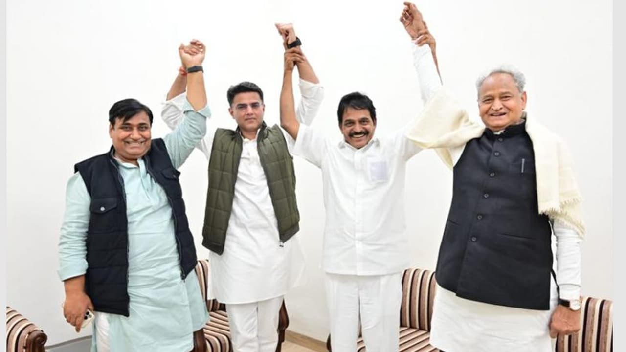 'We are united': Ashok Gehlot, Sachin Pilot seen together for first time after spat