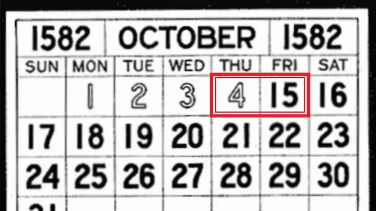 வரலாற்றில் மறைந்து போன நாட்கள்... 1582ம் ஆண்டு அக்டோபர் மாதத்தில் ஏன் 10 நாட்களை காணவில்லை? காரணம் இதோ!! வரலாற்றில் மறைந்து போன நாட்கள்... 1582ம் ஆண்டு அக்டோபர் மாதத்தில் ஏன் 10 நாட்களை காணவில்லை? காரணம் இதோ!!