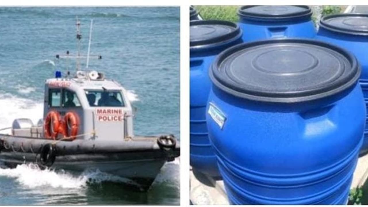 கேன்களில் கடத்தப்பட்ட 400 கிலோ வெள்ளை நிறத்திலான பவுடர்.! சிக்கியது வெடி மருந்தா.? கடலோர காவல்படை விளக்கம்