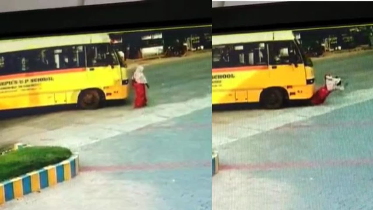 'ഡ്രൈവറുടെ അശ്രദ്ധ'; പെരുമ്പാവൂരില്‍ സ്കൂൾ ബസ് ഇടിച്ച് കാൽനട യാത്രക്കാരിക്ക് പരിക്ക്